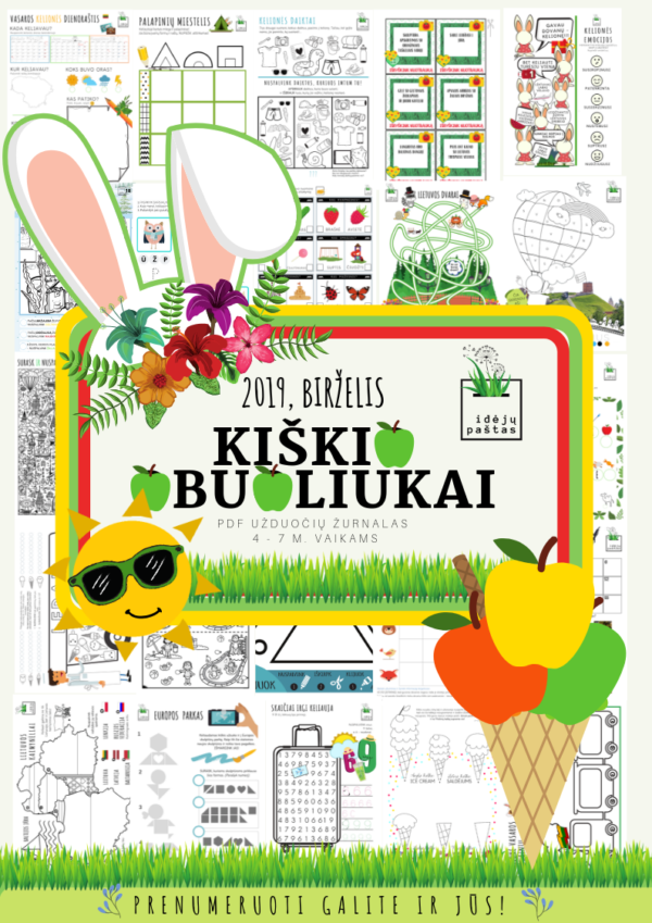 VASARA ATOSTOGOS KELIONĖS UŽDUOTYS VAIKAMS LIETUVOJE