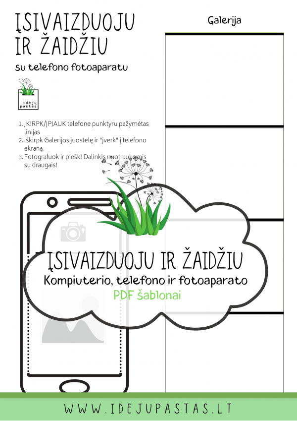 pdf šablonas atsisiųsti TELEFONO GALERIJA vaikams | Idėjų Paštas