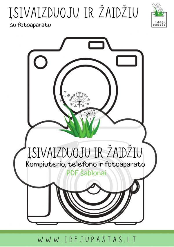 pdf šablonas atsisiųsti FOTOAPARATAS vaikams | Idėjų Paštas