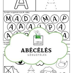 abėcėlės užduotėlės vaikams
