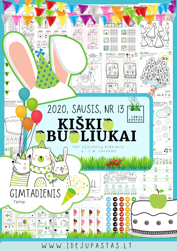 gimtadienis kiškio obuoliukai nr 13 gimtadienio užduotys vaikams