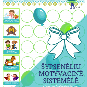 ŠYPSENĖLIŲ SISTEMA VAIKŲ MOTYVACIJOS PRIEMONĖ