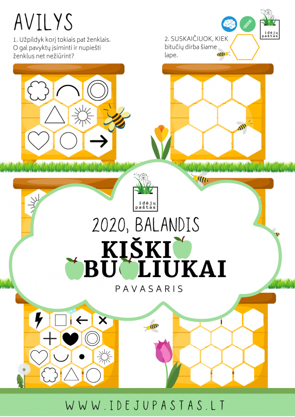 14 biciu avilys dėmesio koncentracijos užduotis