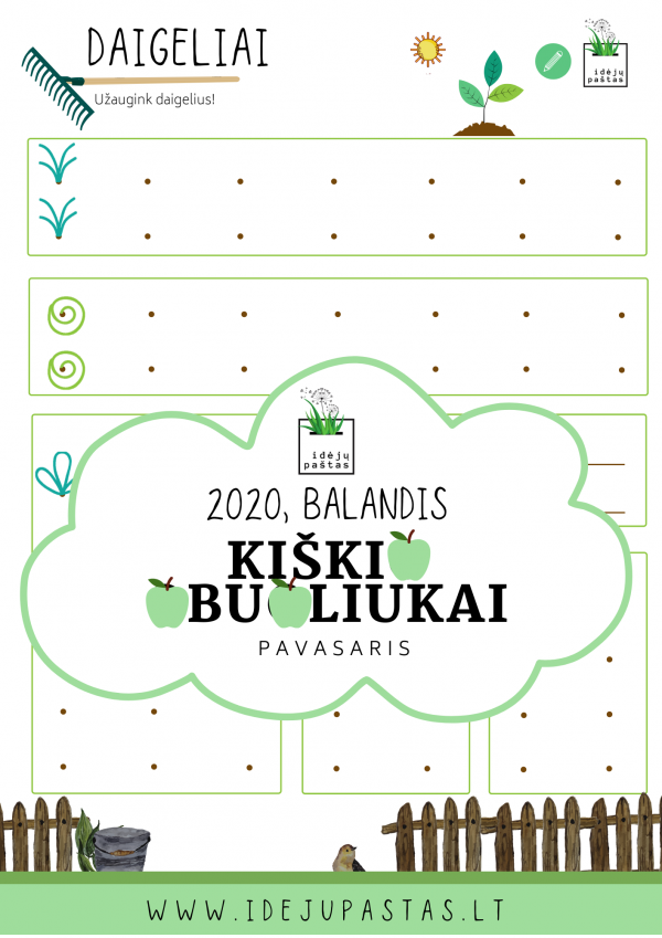 17 rankos lavinimo užduotis daržas