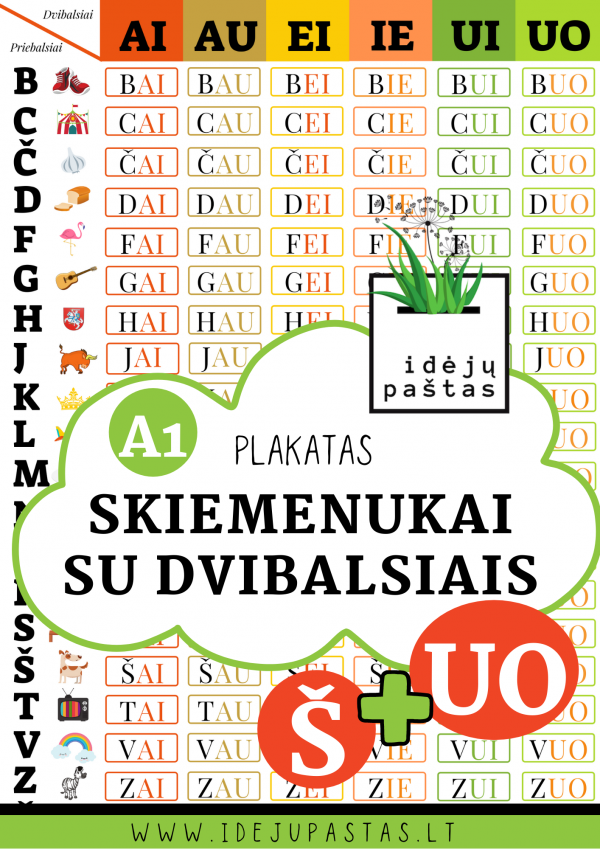 jungiu raides pb+dvib (1) skiemenys su dvibalsiais
