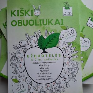 kiškio obuoliukai užduotėlės vaikams knygelė