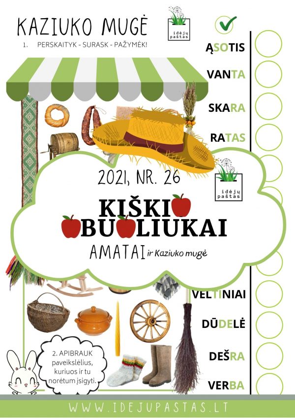 kaziuko mugė amatai užduotys