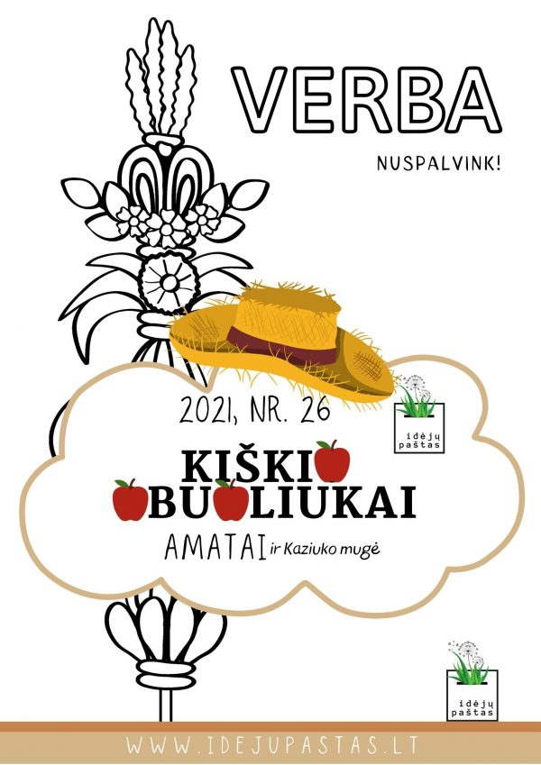 verba šablonas spalvinimui