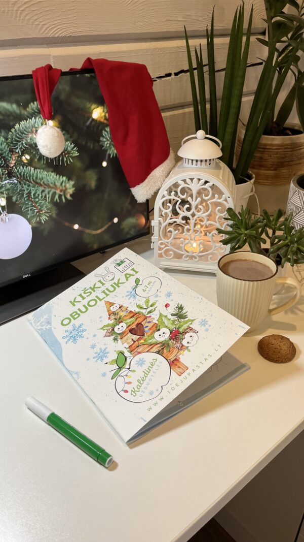 kalėdinės užduotėlės knygelė dovana kalėdoms vaikams