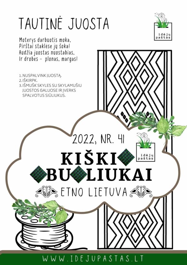 tautinė juosta spalvinti