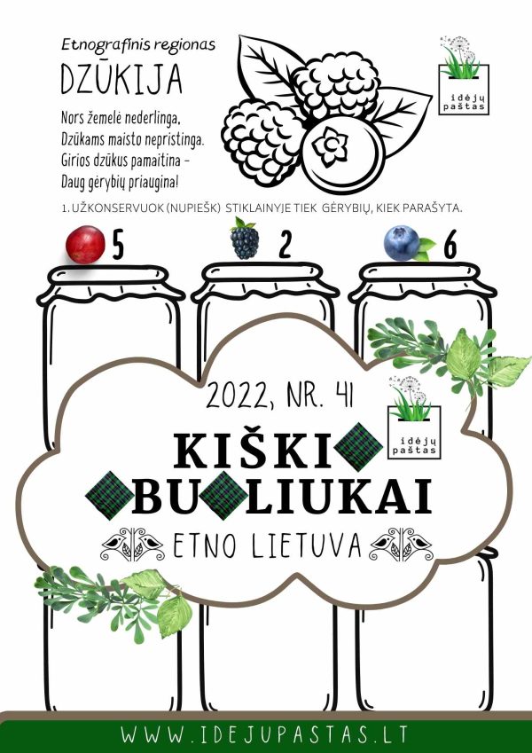 dzūkijos miško gėrybės užduotis vaikams