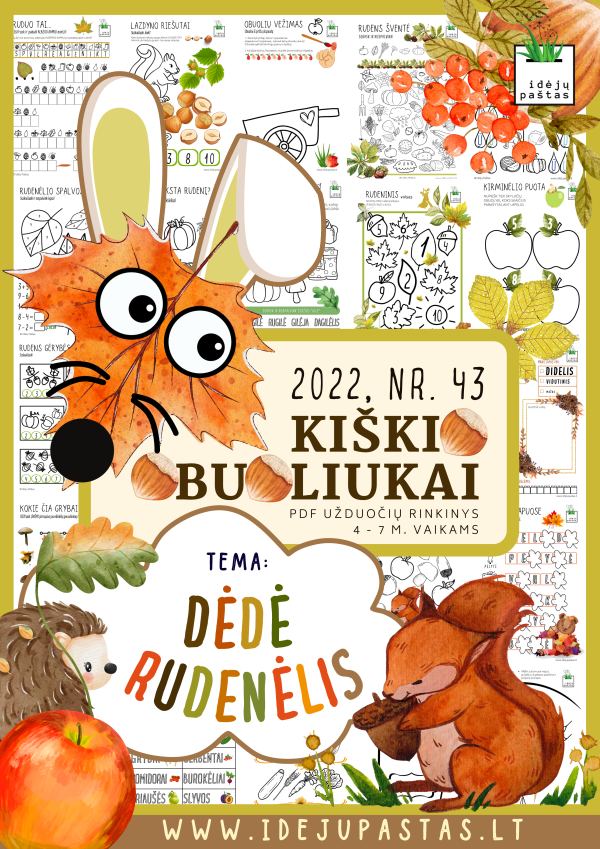 DĖDĖ RUDENĖLIS PDF UŽDUOTYS VAIKAMS APIE RUDENĮ DĖDĖ RUDENĖLIS RUDENS UŽDUOTYS PDF