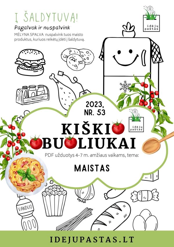 pdf užduotys ką reikia dėti į šaldytuvą