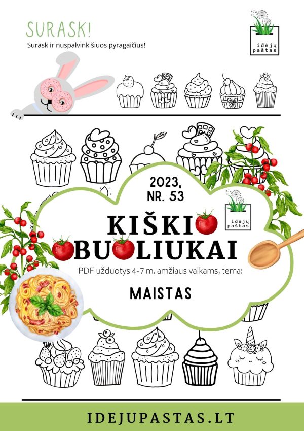 pdf užduotis vizualinis pastabumas koncentracija