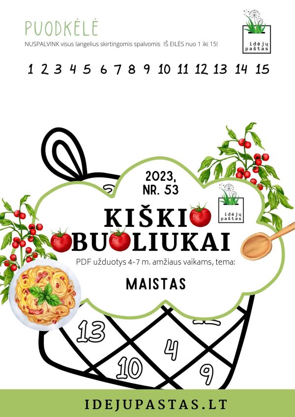 Puodkėlė mokausi skaičiuoti iš eilės užduotis pdf