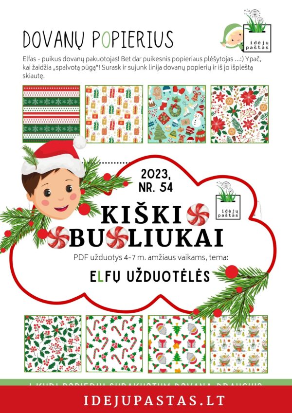 kalėdinės užduotys vaikams