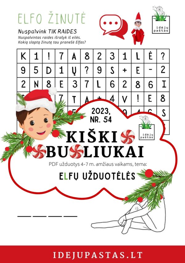 kalėdinės užduotys vaikams