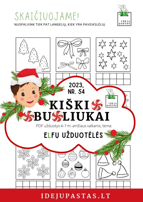 kalėdinės užduotys vaikams