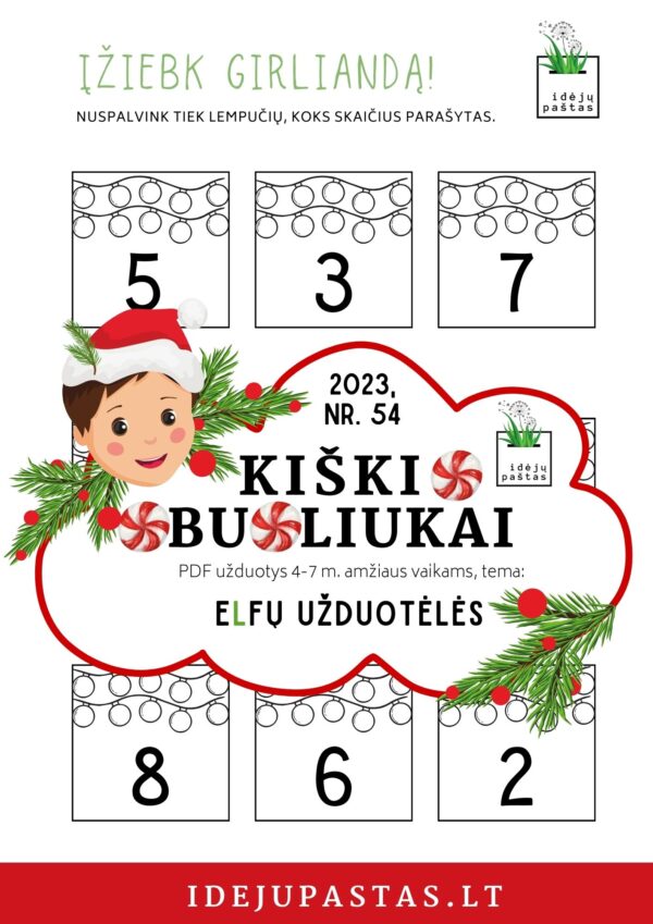 kalėdinės užduotys vaikams