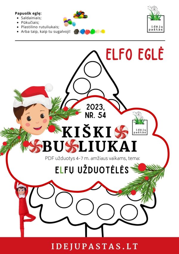 kalėdinės užduotys vaikams