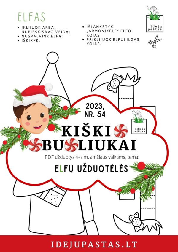 elfo šablonas spalvinti