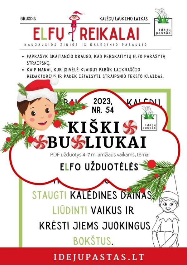 kalėdinės užduotėlės vaikams