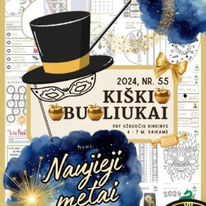2025 sutikimas NAUJIEJI METAI užduotys, burtai žaidimai vaikams