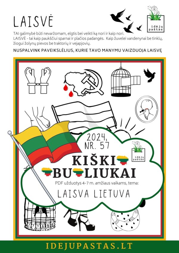 lietuvos laisvės samprata darželinukams laisva Lietuva vasario 16 kovo 11 užduotys pdf