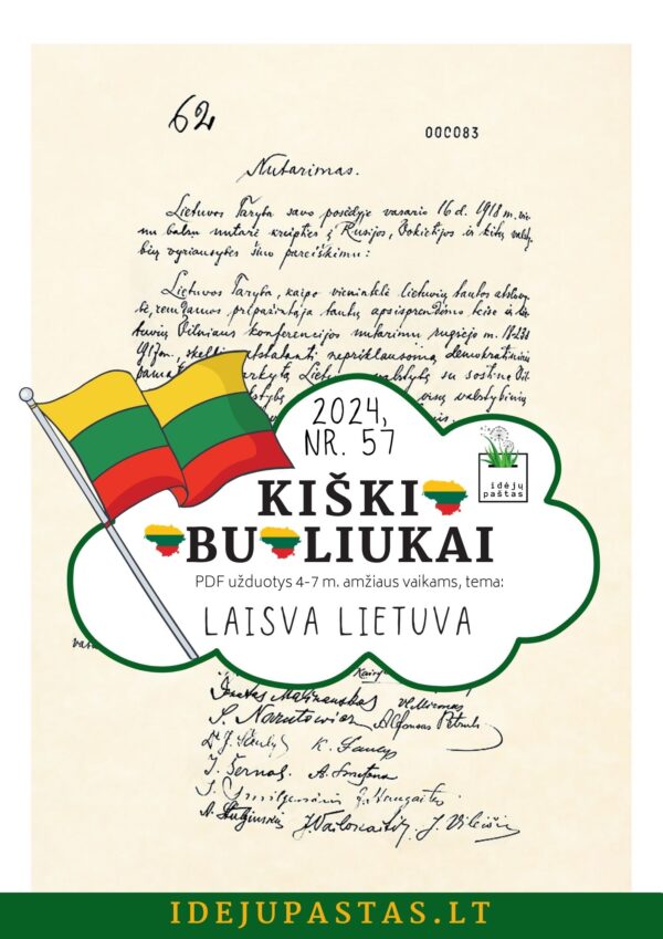 laisva Lietuva vasario 16 užduotys pdf nepriklausomybės aktas nutarimas iššifruok