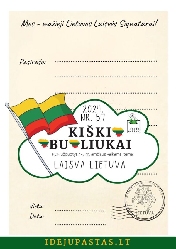 laisva Lietuva vasario 16 užduotys pdf nepriklausomybės aktas nutarimas iššifruok