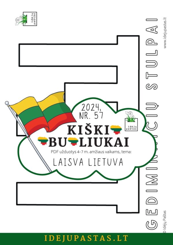 Gediminaičių stulpai trafaretas spalvinti Lietuva užduotys vasario 16 kovo 11 užduotys