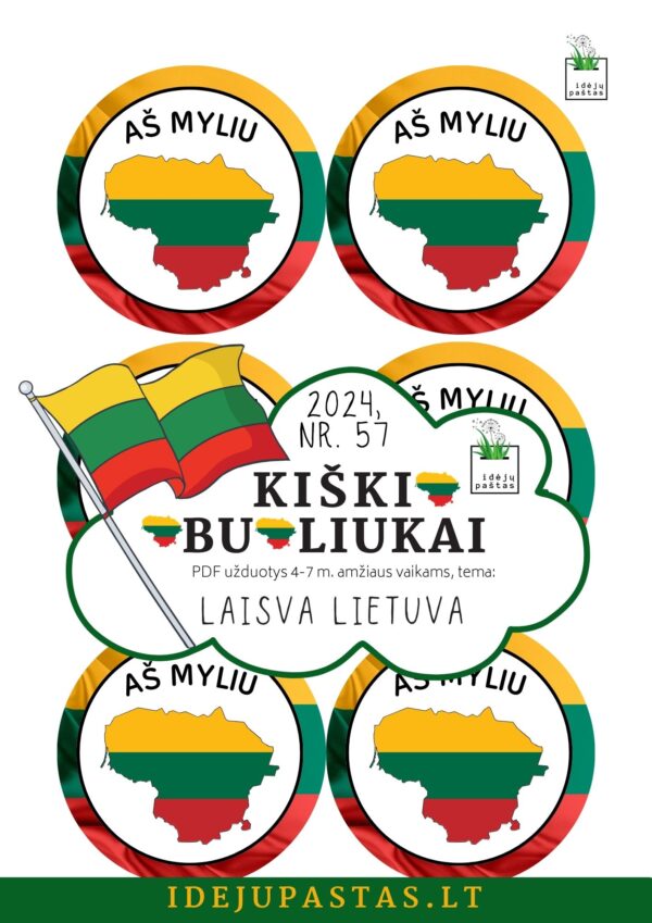 Lietuvos patrioto ženklelis aš myliu lietuvą įsisegti į atlapą vaikams vasario 16 kovo 11 atributika pdf