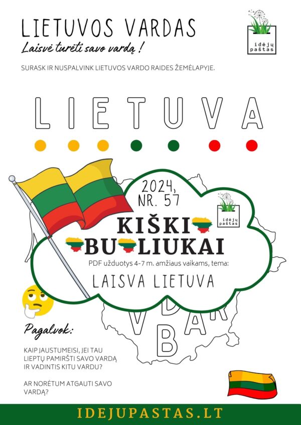 laisva Lietuva vasario 16 kovo 11 užduotys pdf