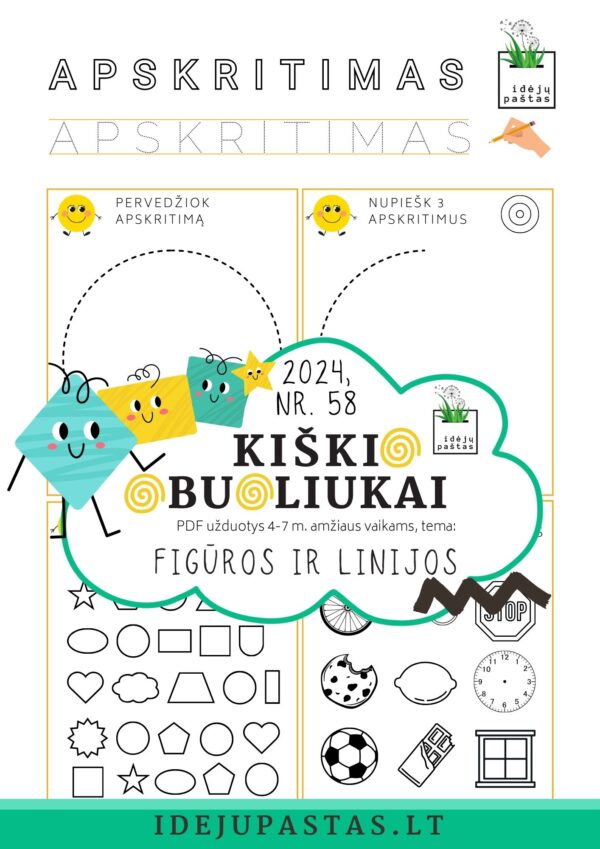 geometrinės figūros užduotys pdf APSKRITIMAS