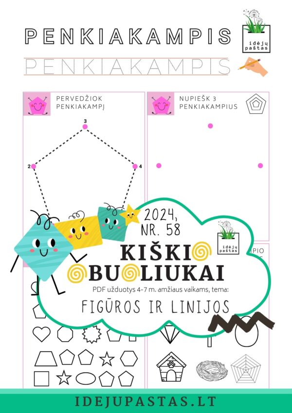geometrinės figūros užduotys pdf PENKIAKAMPIS