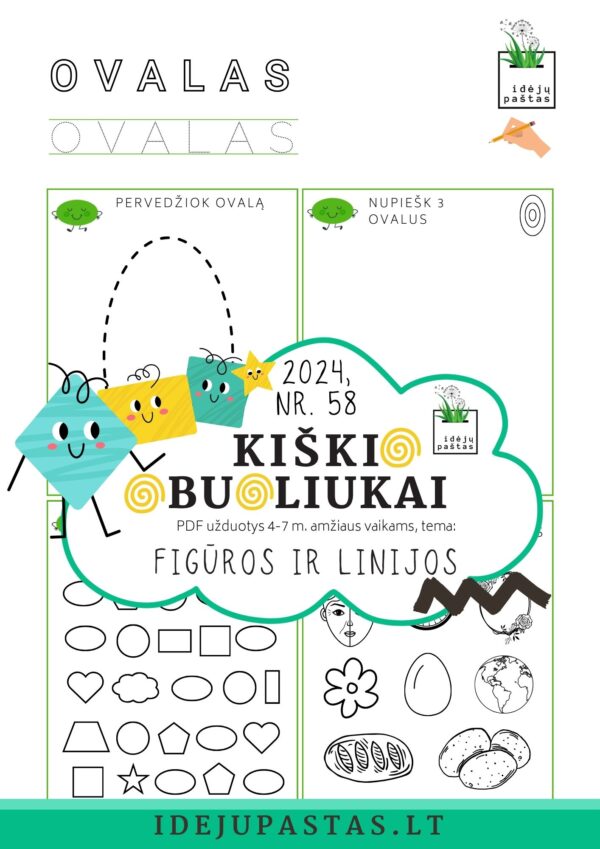 geometrinės figūros užduotys pdf OVALAS
