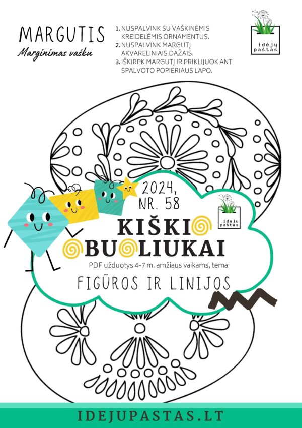 VELYKINIAI MARGUČIAI SPALVINTI DEKORUOTI VAŠKU tradiciniai RAŠTAI pdf atsisiųsti šablonas