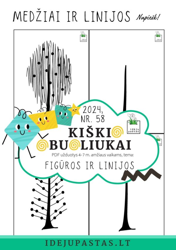 kaip nupiešti medį _ skirtingos linijos technikos pdf šablonai užduotys