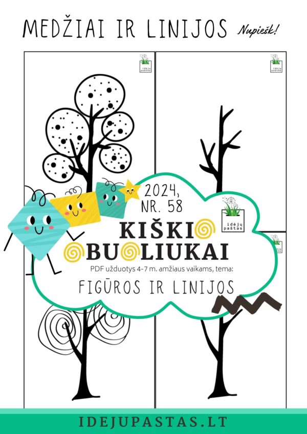 kaip nupiešti medį _ skirtingos linijos technikos pdf šablonai užduotys