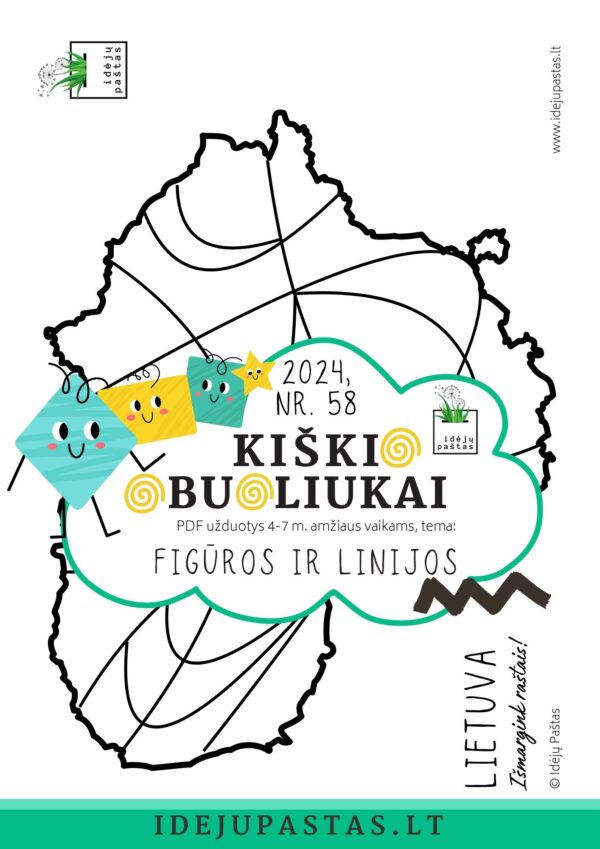 ORNAMENTAI // geometrinės figūros ir linijos užduotys pdf vaikams LIETUVA