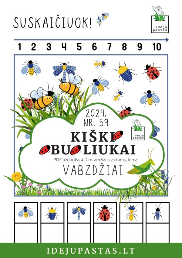 skaičiavimo užduotis vaikams pdf kiškio obuoliukai vabzdžiai
