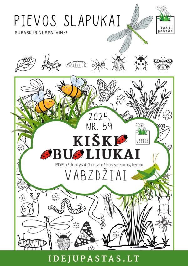 surask ieškojimo užduotis vaikams pdf kiškio obuoliukai vabzdžiai