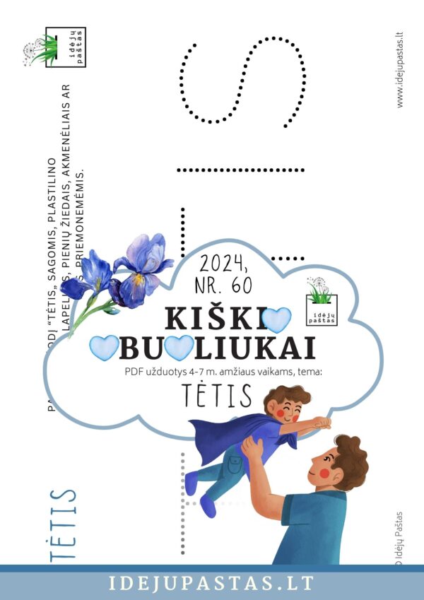 pdf užduotys veiklos kūrybiniai darbeliai šablonai tėčio dienos proga_KIŠKIO OBUOLIUKAI tema TĖTIS_ gamtinių priemonių dėliojimo šablonas