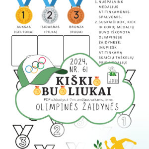 OLIMPINĖS ŽAIDYNĖS pdf užduotys vaikams olimpiniai medaliai