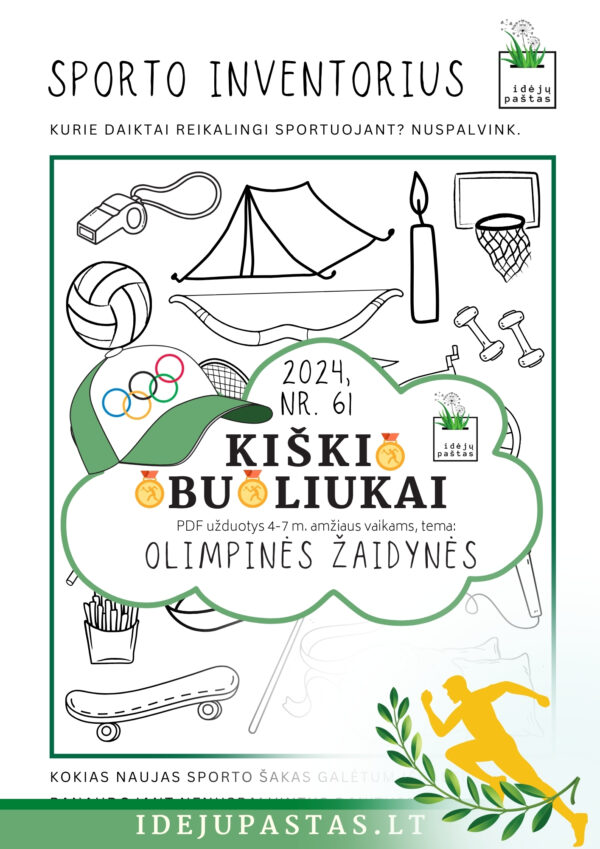 VASAROS OLIMPINĖS ŽAIDYNĖS pdf užduotys vaikams