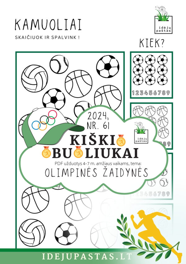 VASAROS OLIMPINĖS ŽAIDYNĖS pdf užduotys vaikams skaičiavimas