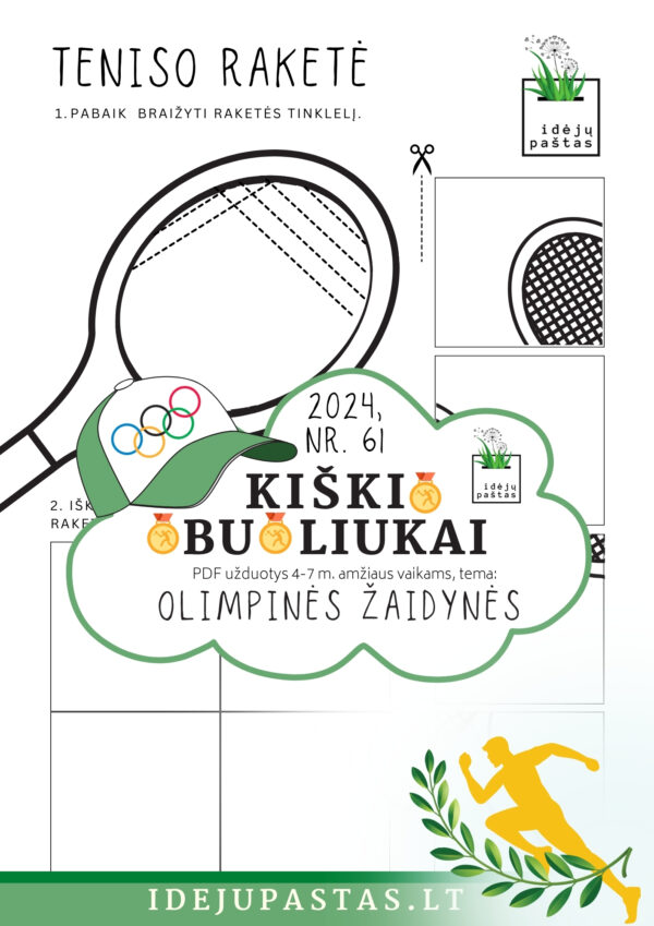 VASAROS OLIMPINĖS ŽAIDYNĖS pdf užduotys vaikams klijavimas