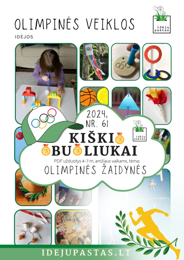 VASAROS OLIMPINĖS ŽAIDYNĖS pdf užduotys vaikams kūrybinės veiklos