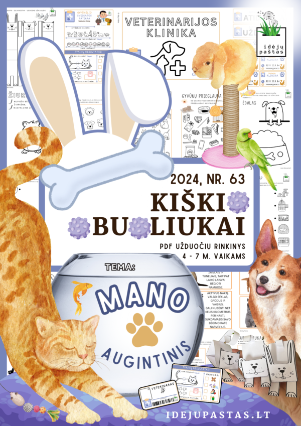 naminiai gyvūnai augintiniai mano augintinis gyvūnų diena užduotys vaikams pdf