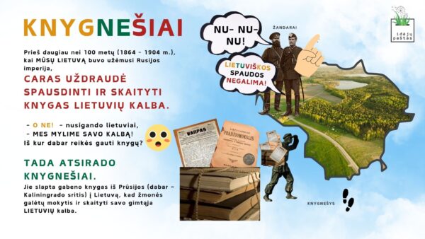 Lietuva Lietuvos simboliai ir istorija iliustruotas pristatymas vaikams pateiktys skaidrės pamoka apie Lietuvą knygnešiai